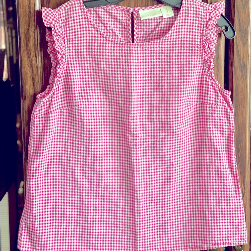 Cynthia Rowley Gingham Sleeveless Top